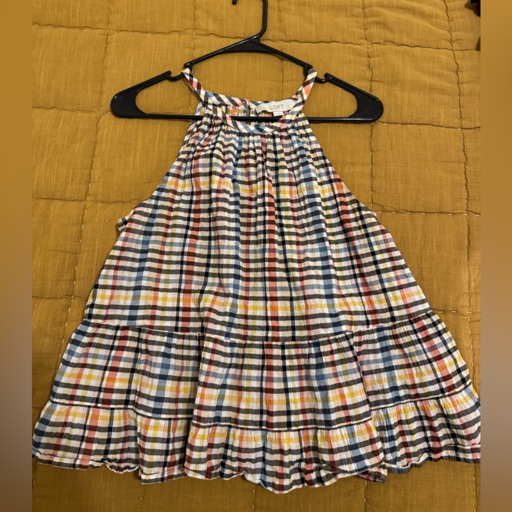 LOFT Plaid Tank